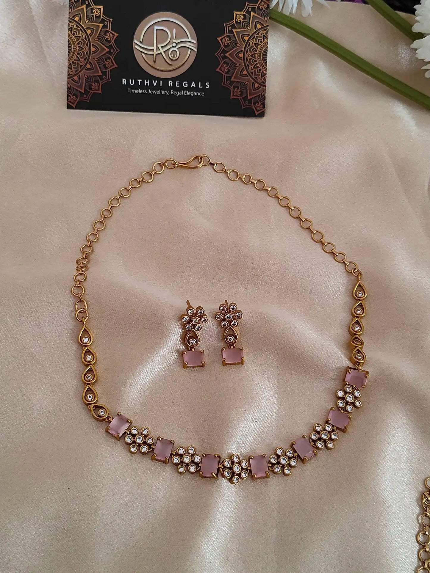 Sparkling CZ Stone Short Necklaces – 3 Unique Styles code - 128