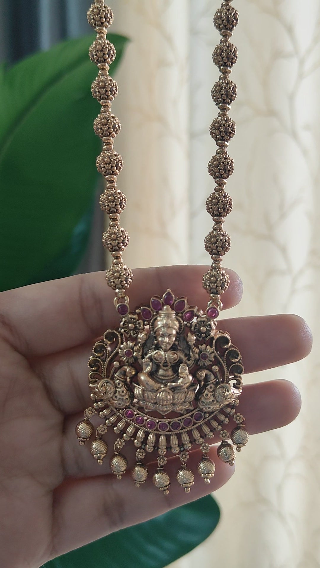 Antique Lakshmi Temple design Pendant set. C- 186