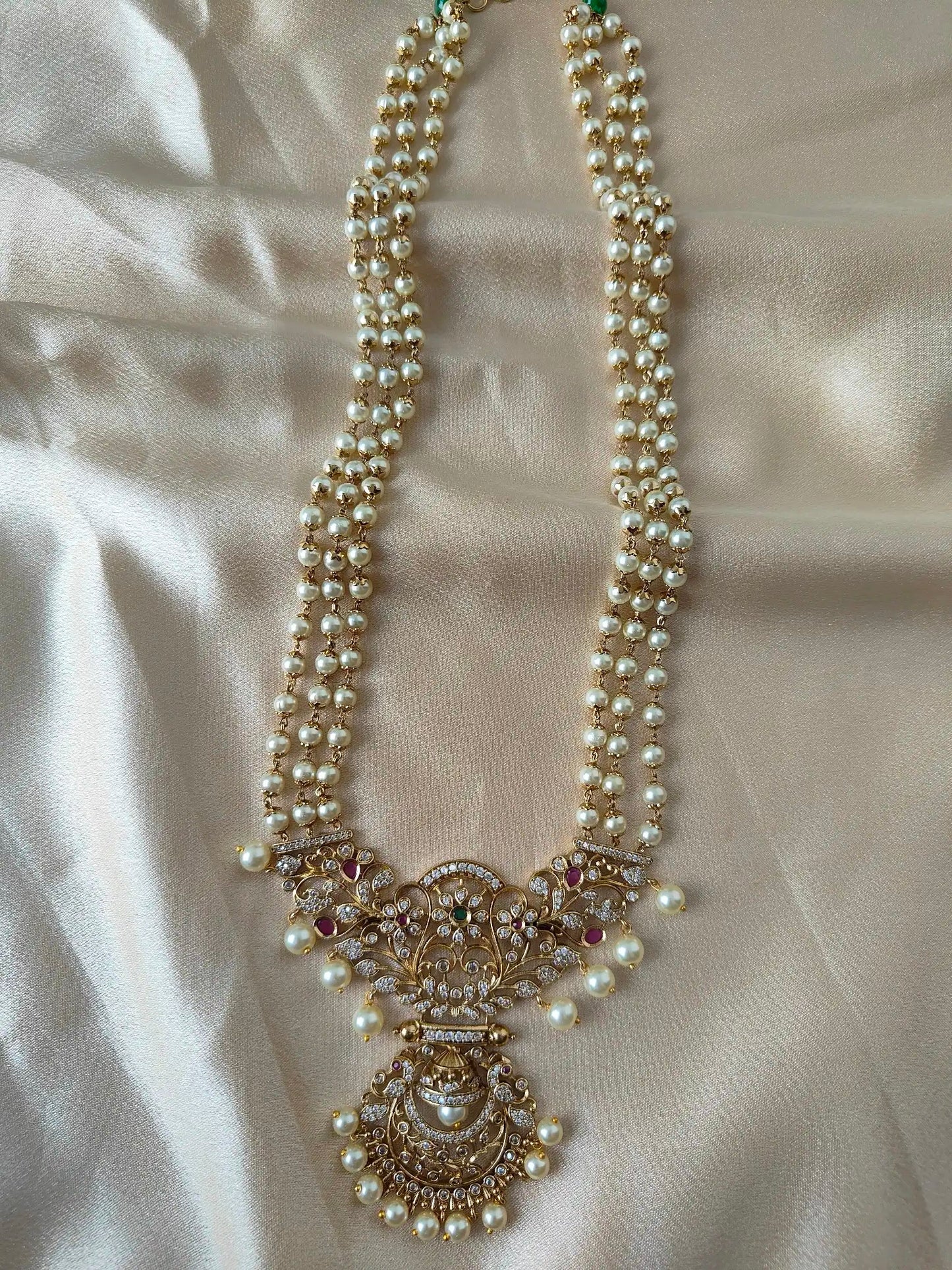 Exquisite Kundan Pearl Necklace Set – Premium Traditional Jewelry - ph0021