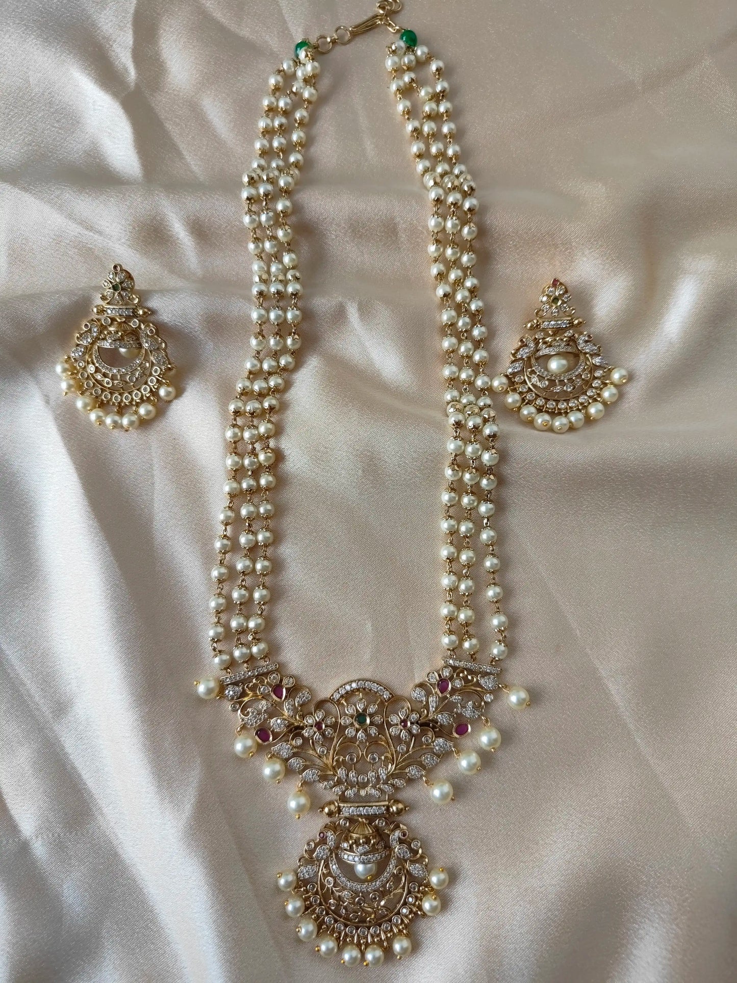 Exquisite Kundan Pearl Necklace Set – Premium Traditional Jewelry - ph0021