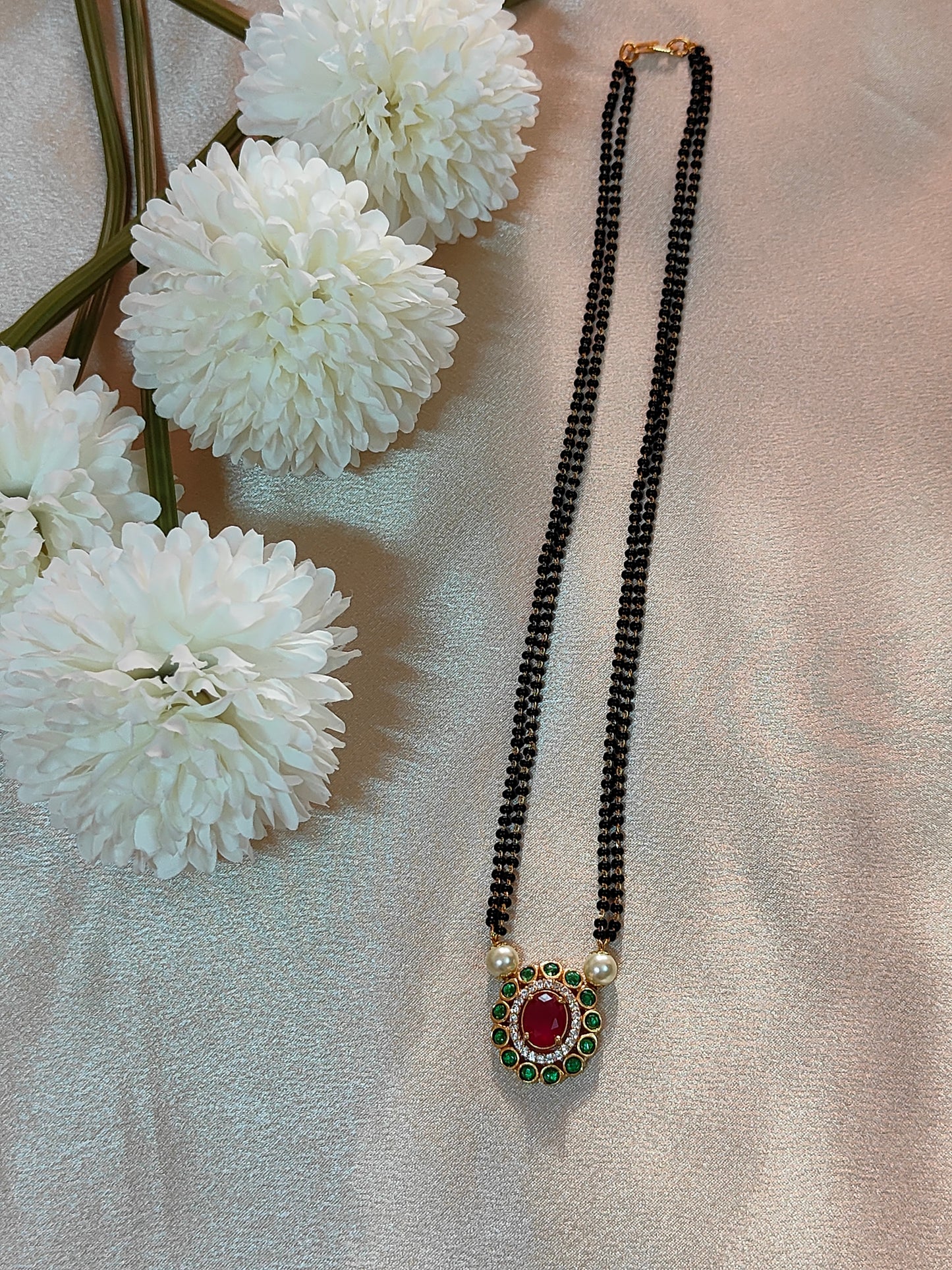Round Kemp Pendant Mangalsutra ms0021