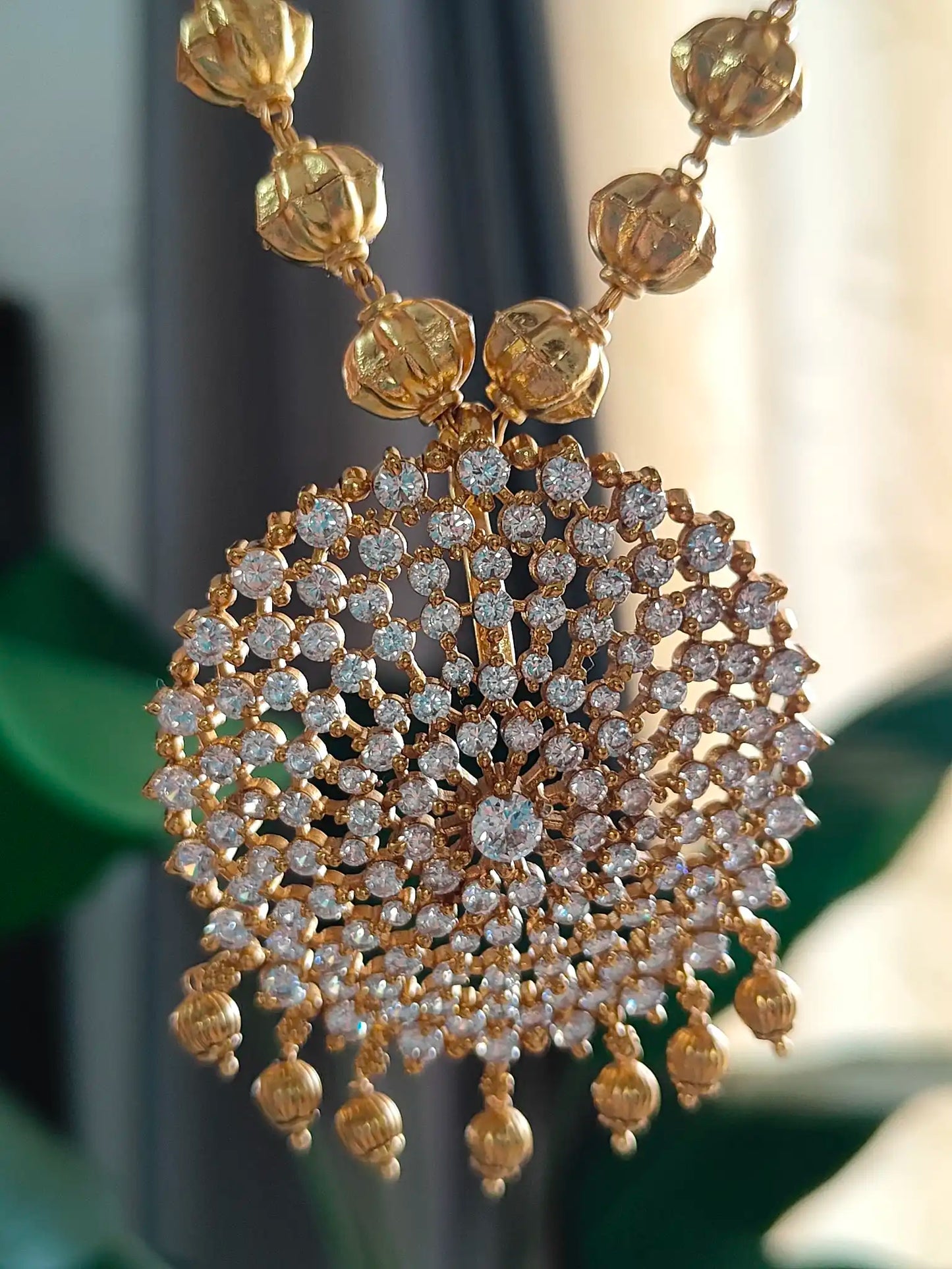 Dazzling AD Stone Pumpkin Beads Haram. Code 164