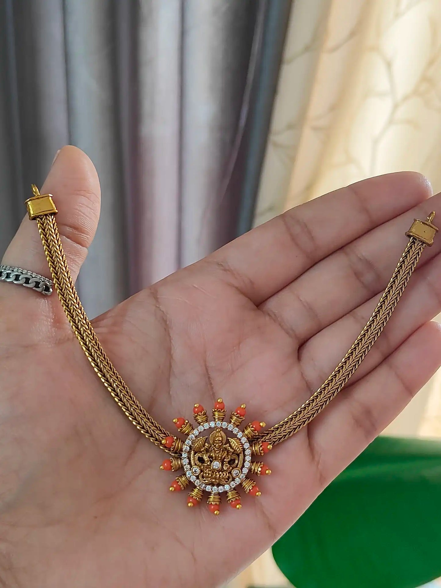 Lakshmi Radiance Short Neck Set – Coral & Pearl Variants
Code - 170
