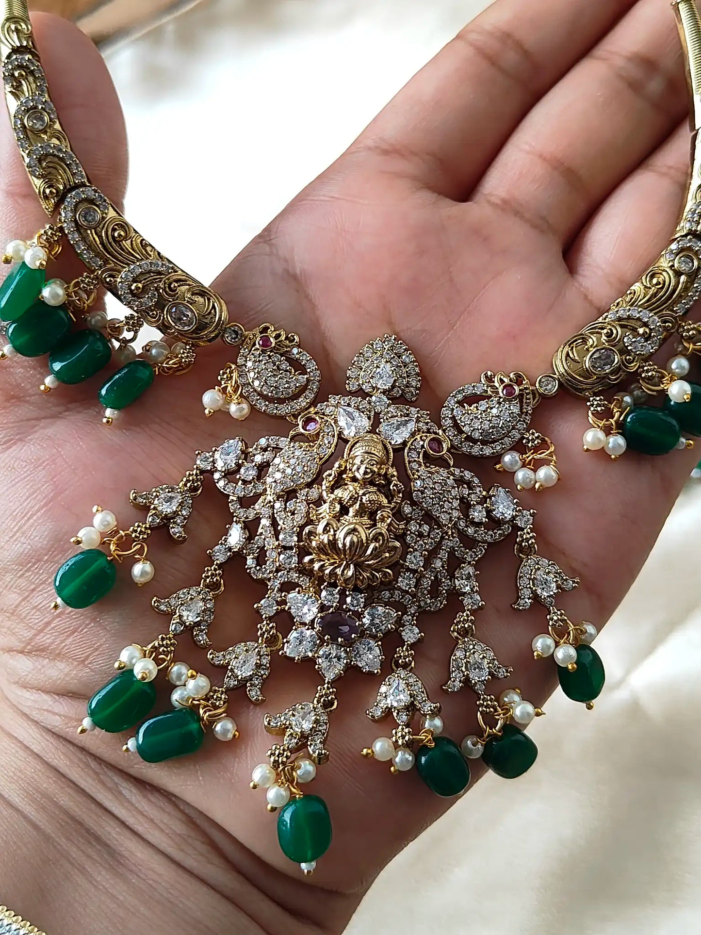 Regal Lakshmi Temple Necklace set Code - 146