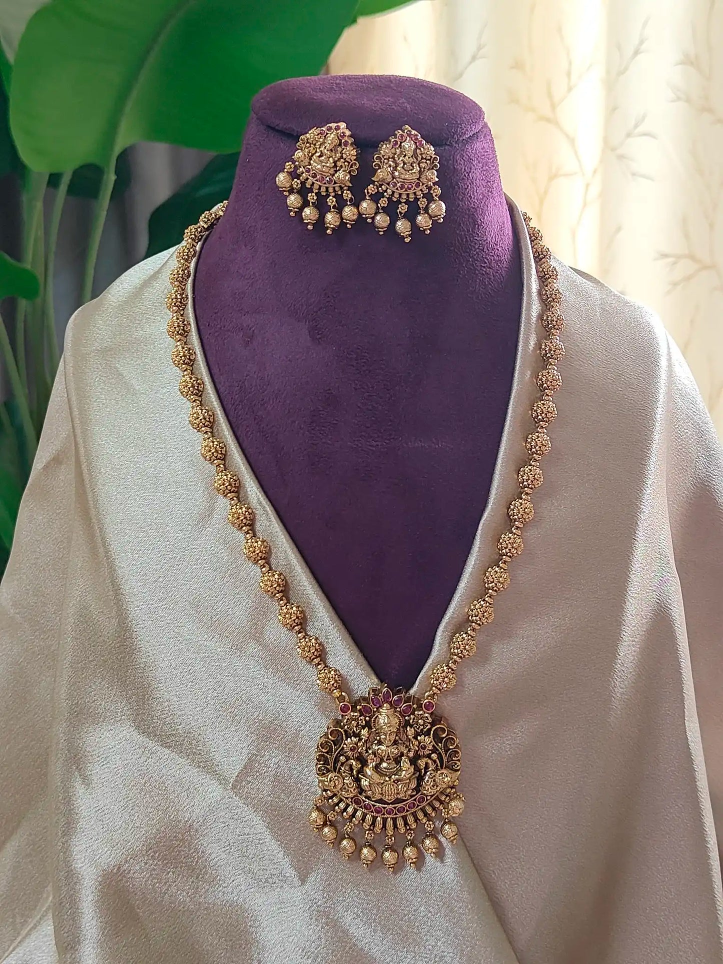 Antique Lakshmi Temple design Pendant set. C- 186