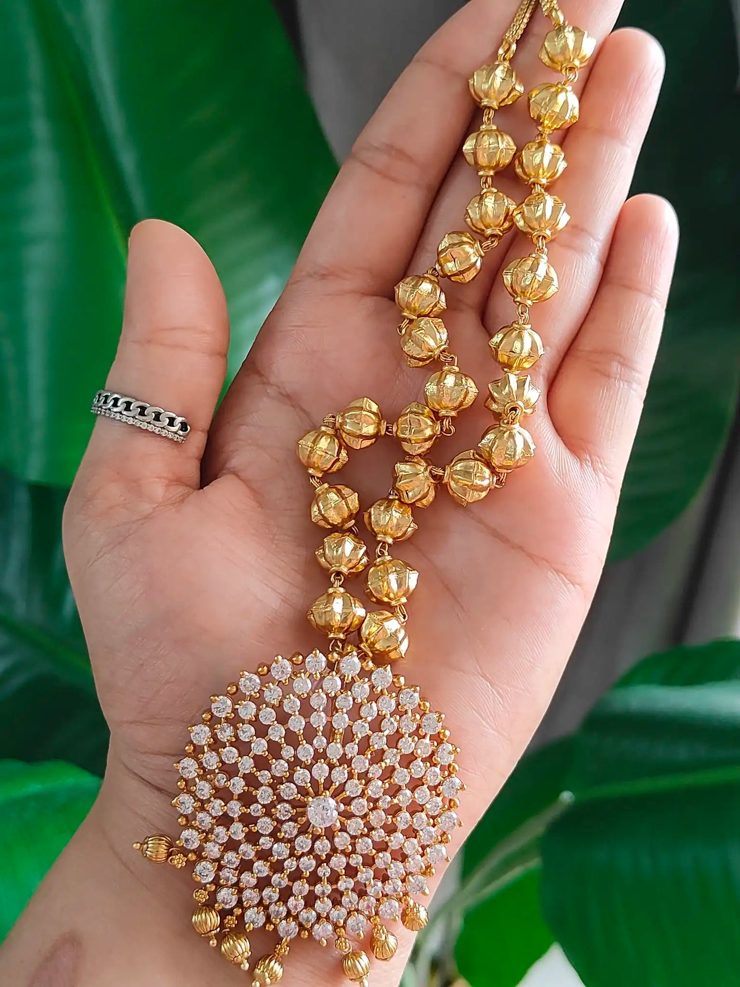 Dazzling AD Stone Pumpkin Beads Haram. Code 164