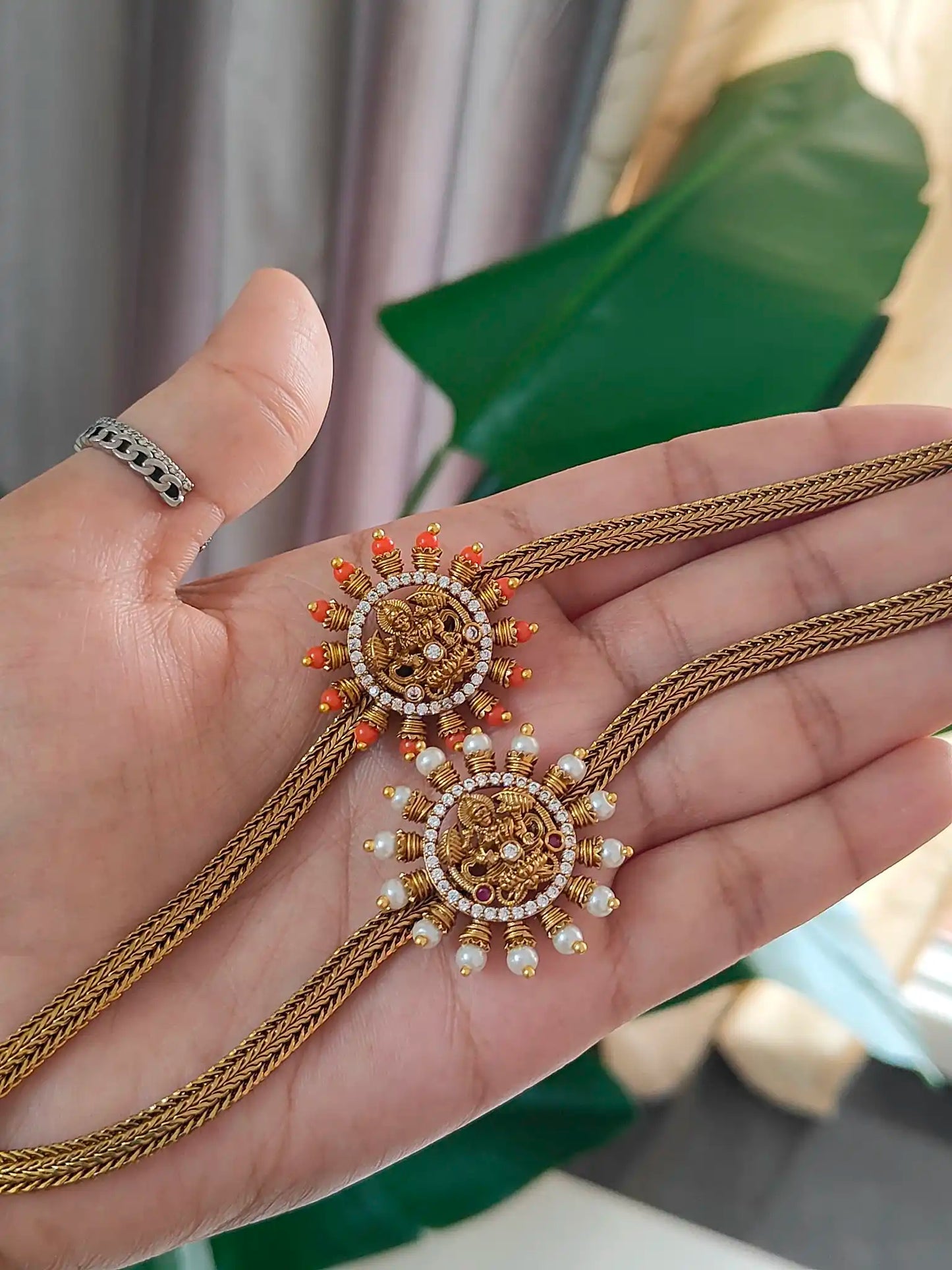 Lakshmi Radiance Short Neck Set – Coral & Pearl Variants
Code - 170