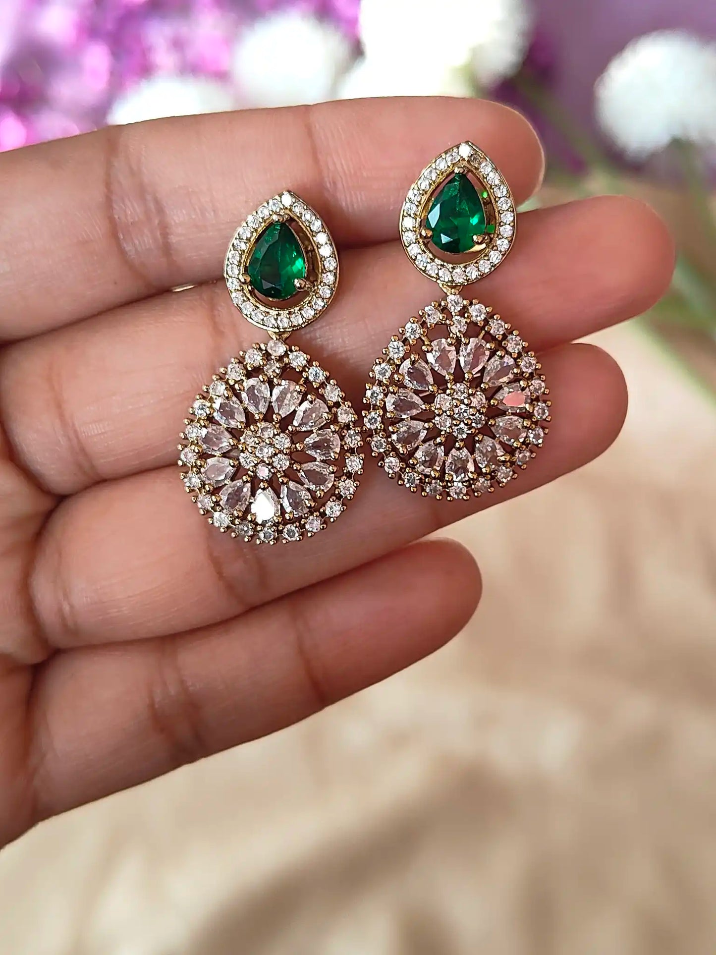 Emerald Bloom Hasli-Style CZ Choker Set hn0025