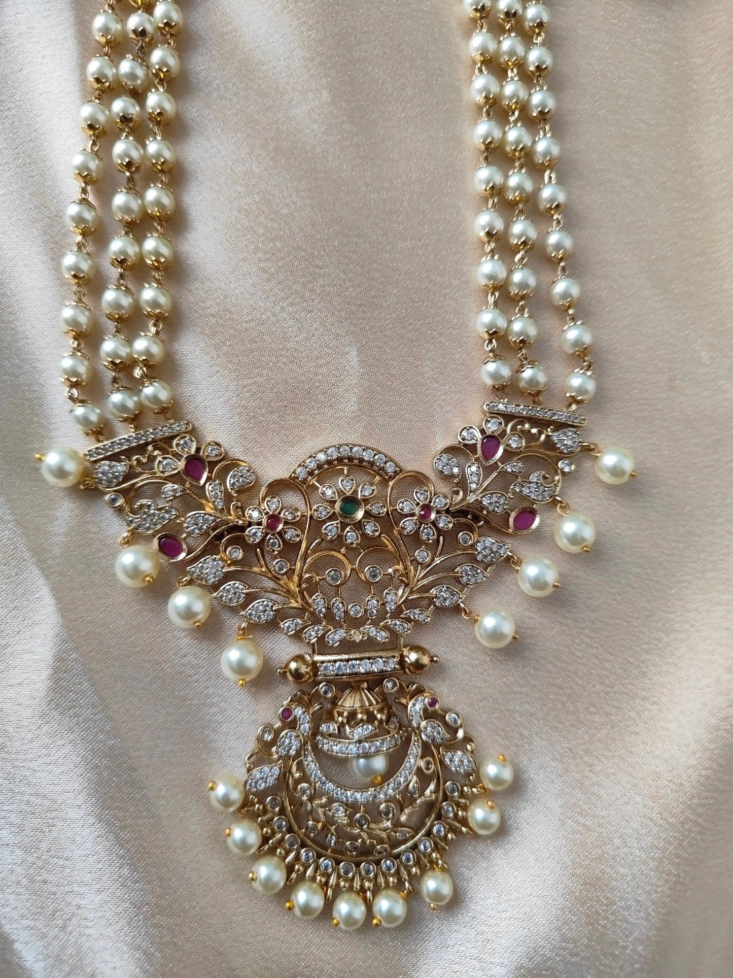 Exquisite Kundan Pearl Necklace Set – Premium Traditional Jewelry - ph0021