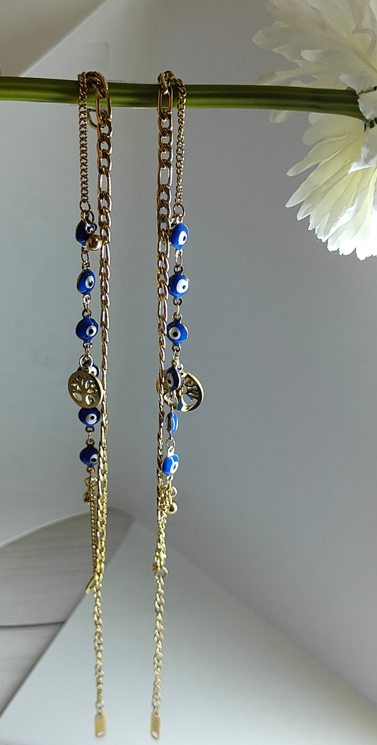 Elegant Protection – Chain Evil Eye Bracelet.

Embrace style and protection with our Chain Evil Eye Bracelet.