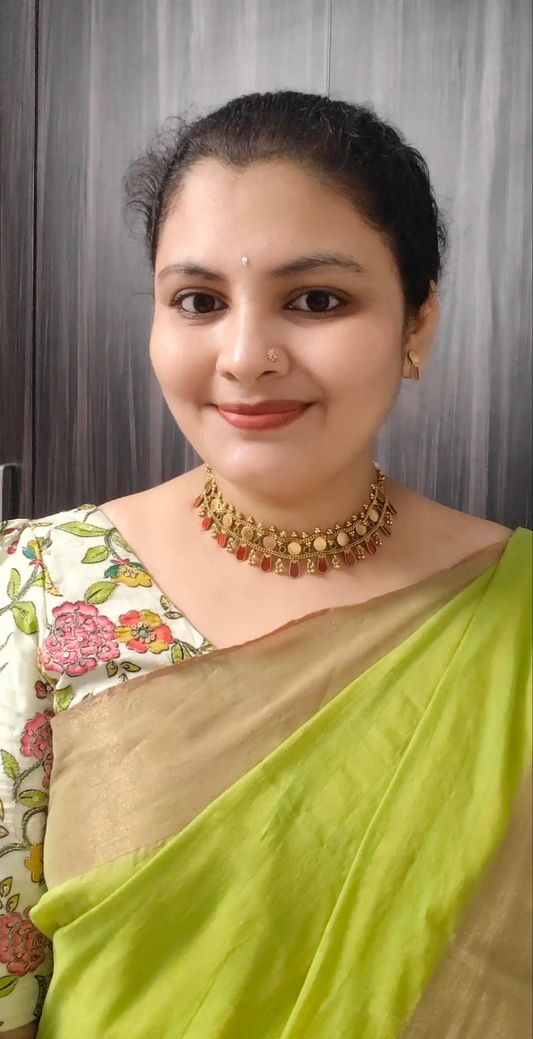 Temple Style KaasuChoker with Earrings.                                C-188
