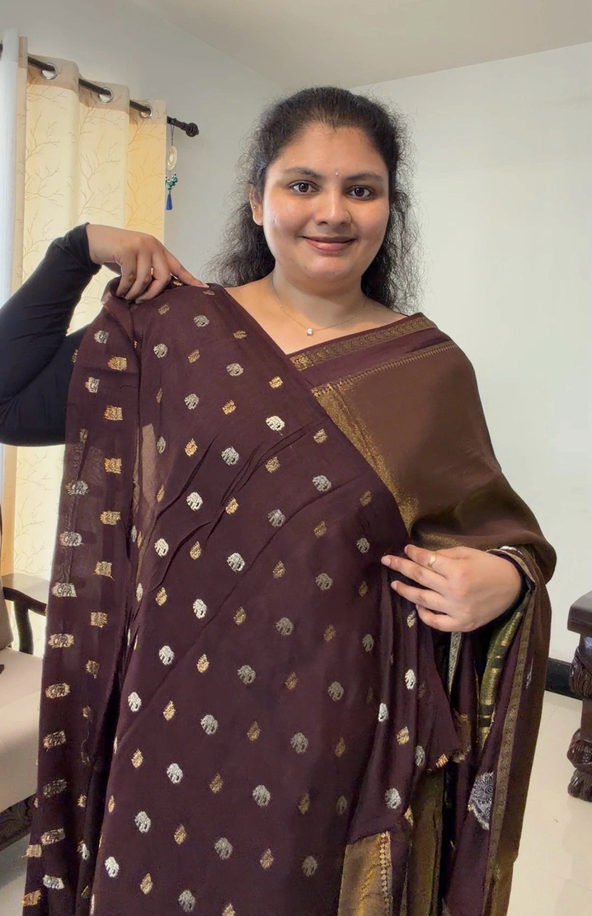 Premium Viscose Saree with Traditional Gold Woven Border