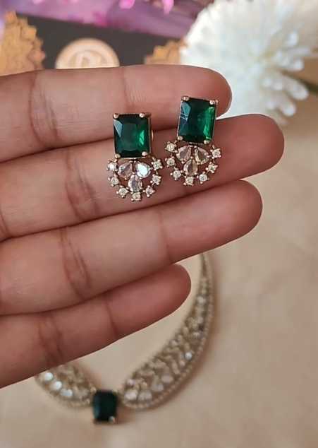 Emerald Bloom Diamond Necklace Set. C- 173