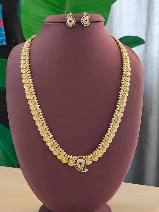 Lakshmi Coin Haram with mango pendant. C- 195