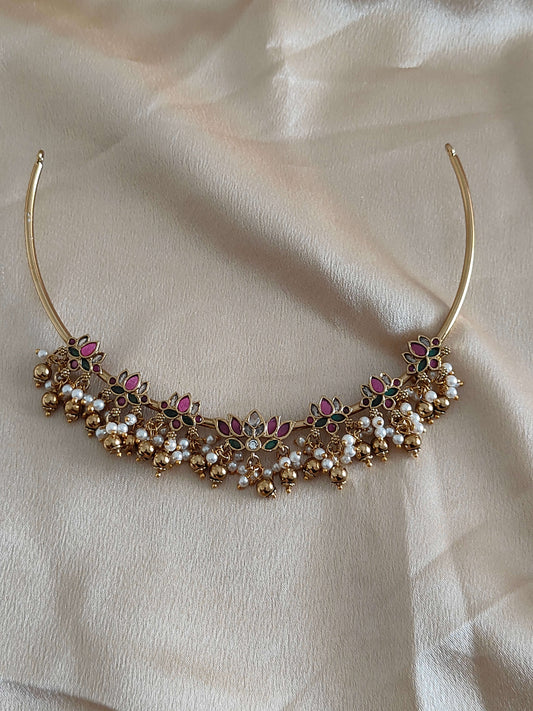 Gold plated kemp Stone Lotus hasli set c- lh0022